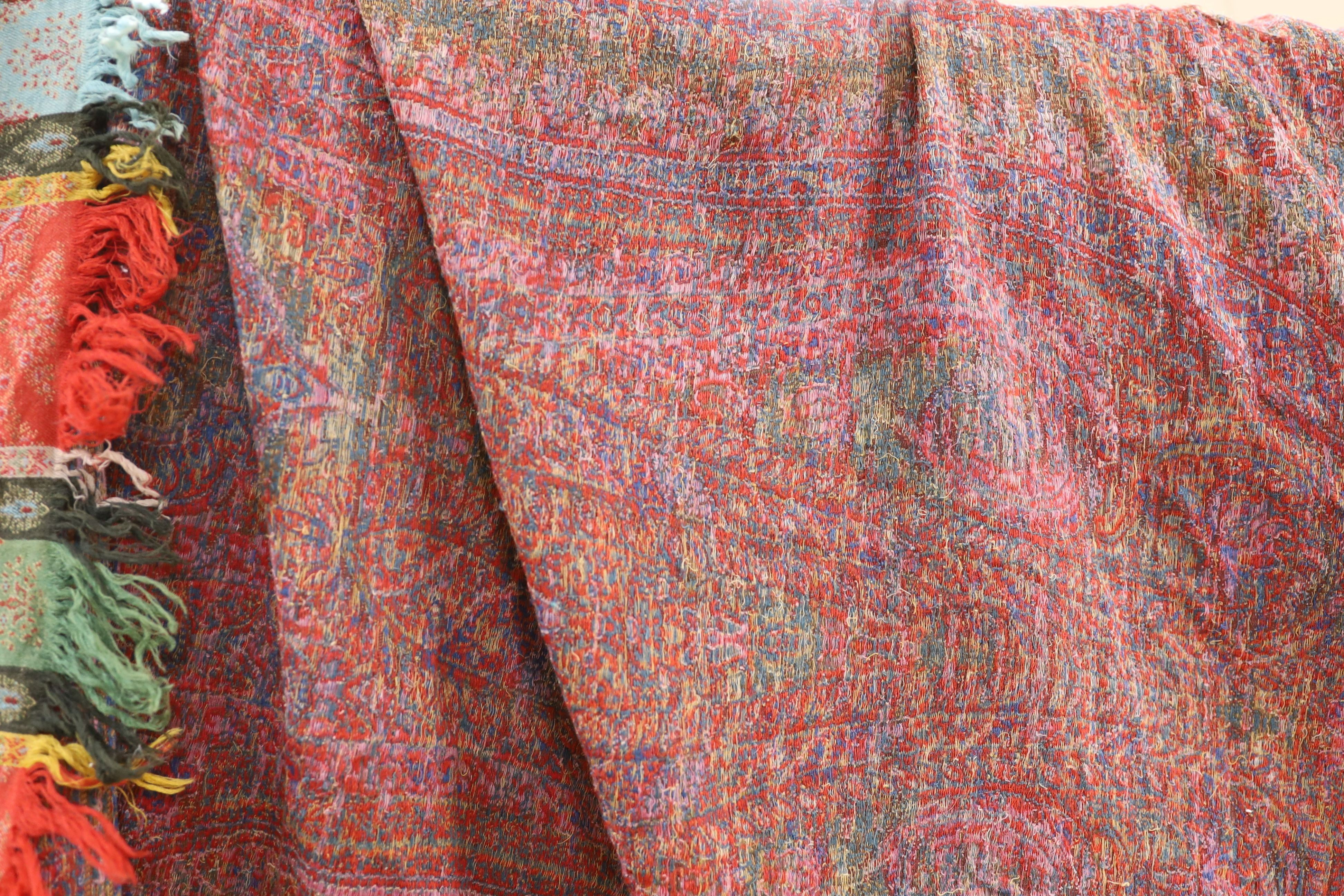 A 19th century wool woven Paisley shawl